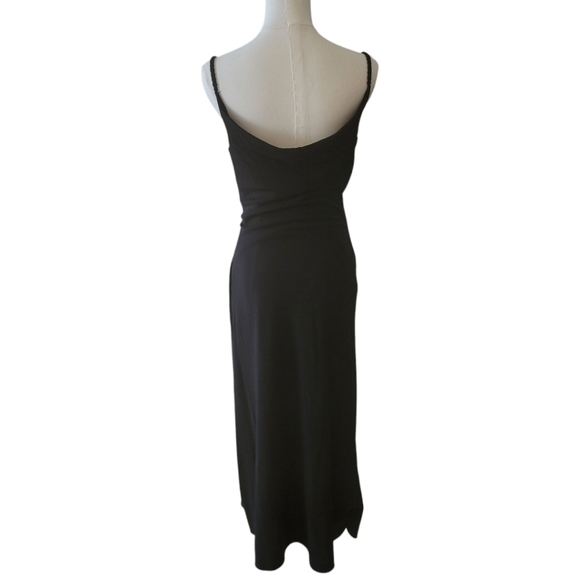 Calvin Klein Black Draped Neckline Dress Size 8 - Picture 4 of 5